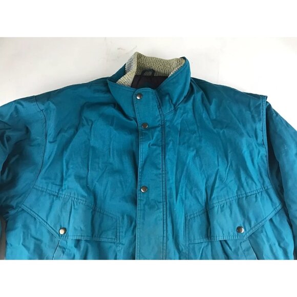 The Men's Store Mens Teal Long Sleeve Pokcets Full Zip Bomber Jacket Size XL - Picture 2 of 10